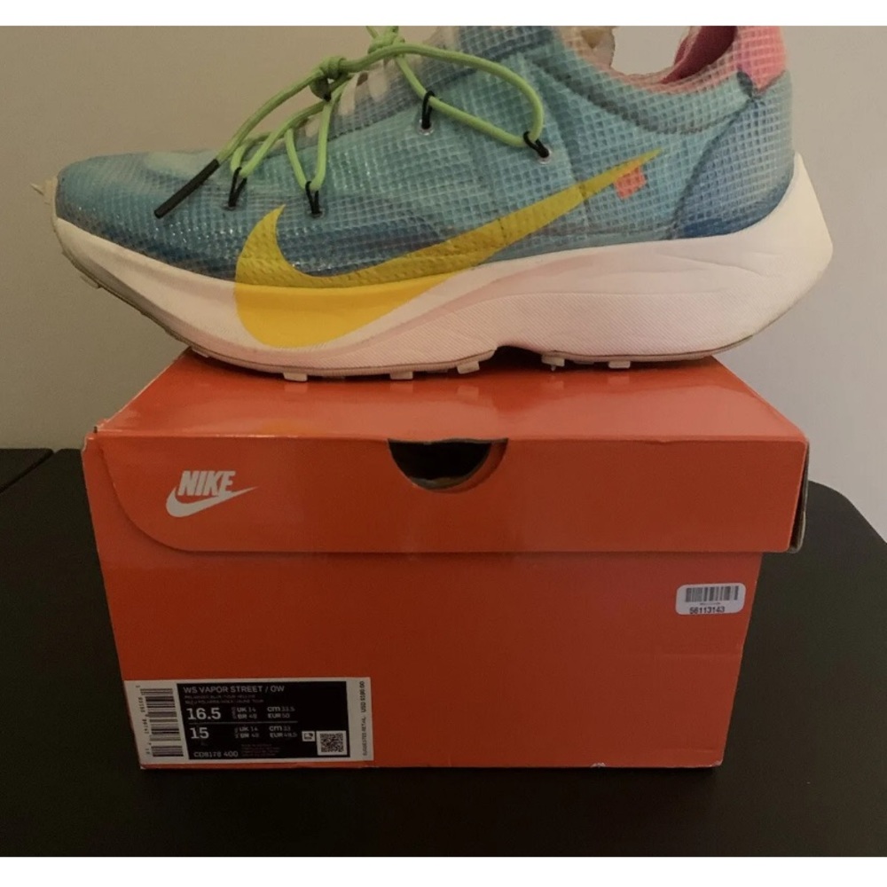 Nike Vapor Street x Off White Polarized Blue CD8178-400 Size 15 M 16.5 W - Picture 7 of 9